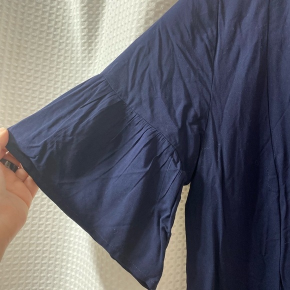 NWT LOFT Tiered Split Neck Swing Dress - Picture 5 of 7